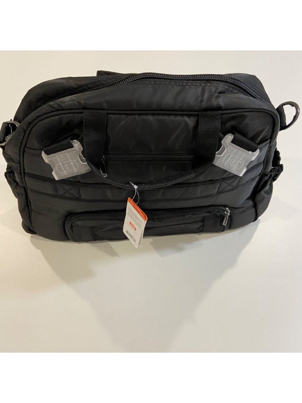 Lug Black Quilted Tuck Tuk diaper bag or Carry All Bag W/ Multiple Compartments - Picture 4 of 16